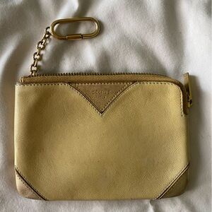 Authentic Celine Gold and Yellow Mini Pouch